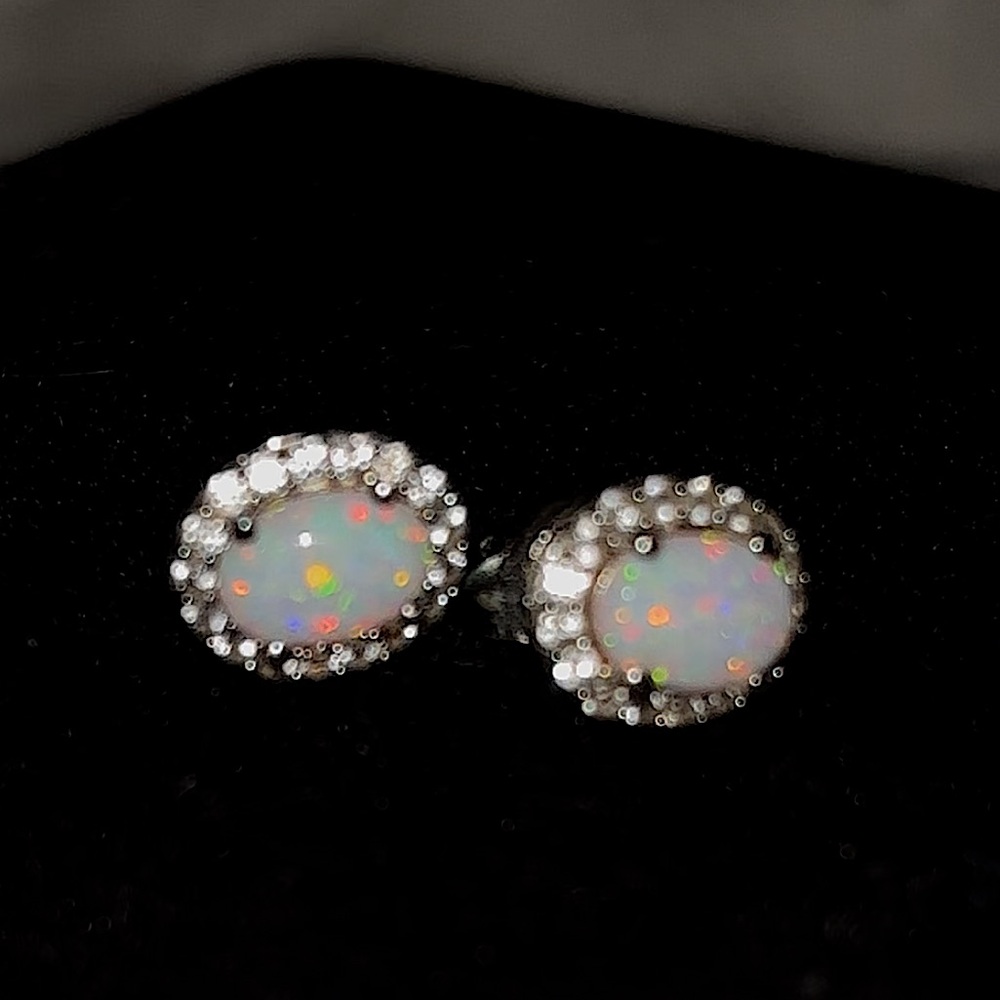 Opal Stud Earrings - image 4